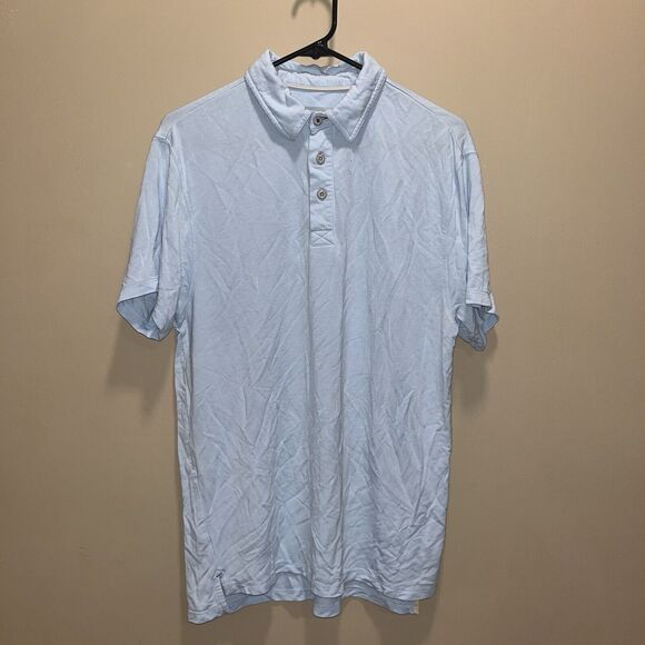 Nifty Genius Men’s Light Blue Polo Short Sleeve Shirt L Casual Comfort Capsule - Picture 1 of 12